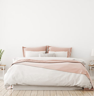 Centrum rodziny – łóżko w sypialni Łóżko w jasnej sypialni