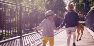 Jak wybrać idealną bluzę dla dziecka? dzieci idące za rękę ubrane w stylu casual