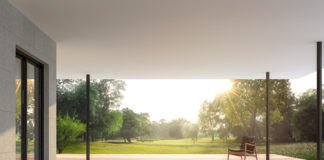 A może wybudować taras na ogrodzie? taras w ogrodzie przy nowoczesnym domu