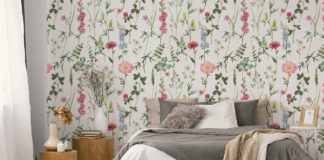 Fototapety z kwiatami – ogród w czterech ścianach Fototapeta kwiaty w sypialni