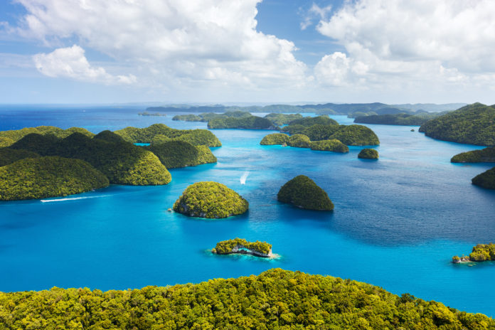 Palau wyspy z lotu ptaka Palau wyspy z lotu ptaka
