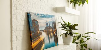 Sztuka na salony widok obraz w salonie