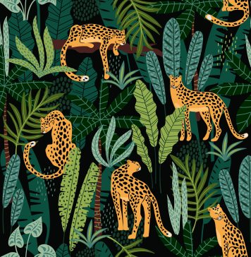 Egzotyczne wnętrza, czyli tapety ze zwierzętami w Twoim domu tapeta dżungla gepardy